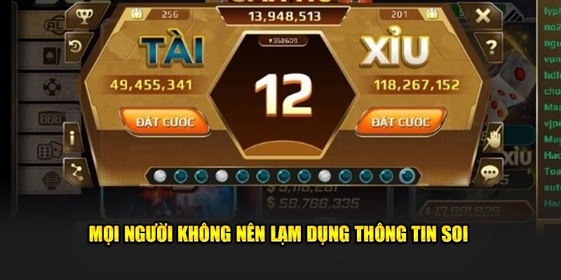 Mọi người không nên lạm dụng thông tin soi