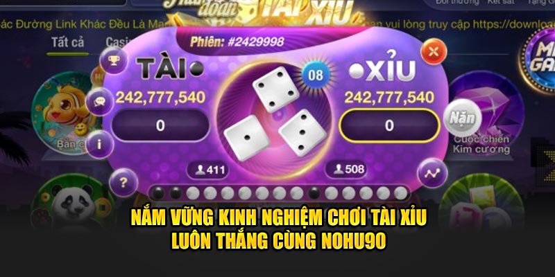 Nắm Vững Kinh Nghiệm Chơi Tài Xỉu Luôn Thắng Cùng Nohu90